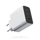 CUKTECH Caricatore USB C 65W, Gan Caricabatterie Rapido Multiplo USB Alimentatore Portatile PD Compatibile con Samsung Galaxy S23Ultra/S22/iPhone 15 pro/Laptop/MacBook Pro/Tablet/Steam Deck