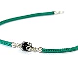 Bracciale verde con Su Coccu Sardo in Argento (20)