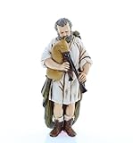 Moranduzzo Zampognaro per Presepe da Cm 13 Scala 1:15 - Statuine Presepe Indistruttibili - Stile 700 , Pittura Rifinita a Mano, Prodotto Ufficiale, Made in Italy, Scultore M. Landi