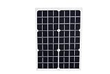 Pannello solare fotovoltaico 30W Monocristallino energia 12V pinze a coccodrillo