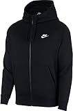 Nike Sportswear Club Fleece, Felpa con Cappuccio Uomo, Black/Black/(White), M