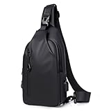 Zaino Monospalla Sling Bag: Sportivo Borsello Monospalla Zaini Petto per Trekking Viaggio Lavoro Scuola Borsa Tracolla Monospalla Marsupio Uomo Donna (Nero)