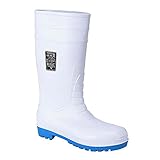 Portwest FW95WHR39 Stivale Total Safety Wellington S5, Bianco, 39