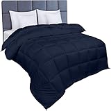 Utopia Bedding Invernale Piumone - Piumino matrimoniale - Piumino Letto Matrimoniale - Trapunta Matrimoniale - 100% Microfibra in Fibra Cava (Blu Navy, 230 x 220 cm 350 GSM)