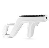 TNP Zapper Gun per Nintendo Wii Wireless Blaster Remote Wiimote Controller Game Attachment, Link Remote Nunchuk per Shooting Sport Games Light White