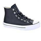 CONVERSE Chuck Taylor all Star Eva Lift Platform Leather, Sneaker Uomo, Black/Natural Ivory/White, 39 EU