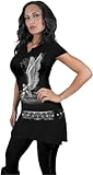 Spiral Enslaved Angel Donna T-Shirt Nero XL 95% Viscosa, 5% elasthane Slim Fit