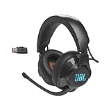 JBL Quantum 610 Cuffie Gaming Over-Ear Wireless 2,4 Ghz e Jack 3,5 mm, Headset da Gioco con Microfono, Surround su PC, Cavo Ricarica USB, 40 ore di Autonomia, Compatibilità Multipiattaforma, Nero