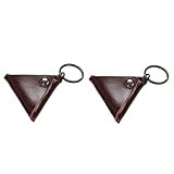 Milisten 2Pcs Strap Pick Case Part Storage Bag Guitarra For Accessories Genuine Pendant On Keyring Portable Leather Car Jazz Keychain Guitar Holder Shape Plettrum Parts With Picks Brown