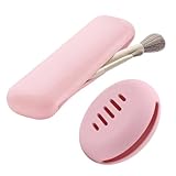 Reccisokz Set da 2 pezzi Porta pennelli make up,Porta beauty blender,Porta spugnetta make up,Custodia magnetica per trucco shua in silicone