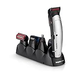 BaByliss E837E X-10 Kit multiuso con lame W-tech, Per barba, capelli e corpo, Uomo, Grigio/Nero