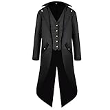 kinstell Giacca da uomo in stile steampunk, vintage, gotico, medievale, vittoriano, per Halloween, costume cosplay