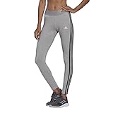 Adidas W 3S Leg, Leggings Donna, Medium Grey Heather, M