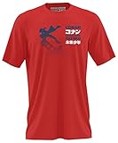 DYNIT Conan T-Shirt, Rosso, L Unisex-Adulto