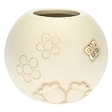 THUN - Vaso Decorativo con Farfalla e Fiori - Linea Elegance - Living, Arredare la Casa - Ceramica - 14,8x14,8x12,6 cm; Bocca Superiore:9 cm