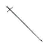 Brunner - Articoli da Campeggio - Chiodo da Roccia Tarzan 23 cm, Sfuso, 610/176-1