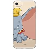 Ert Group Group Original und offiziell Lizenziertes Disney Dumbo Copertura del telefono cellulare per Iphone 7/8/ SE 2 Adattato in modo ottimale alla forma dello smartphone, parzialmente trasparente