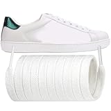 Endoto Lacci piatti per Gucci Ace, Gazelle, GG, Tennis 1977, Rhyton le scarpe, Stringhe Laccio di ricambio flat Shoelaces Laces per uomo donna - Bianco, 50 pollici