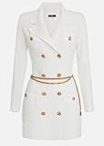 Elisabetta Franchi Robe Manteau in maglia jaquard Bianco BURRO