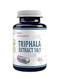 Estratto di Triphala 10:1 (4500mg equivalente) 120 capsule vegetali, Certificato di analisi di AGROLAB Germania, ad alta resistenza