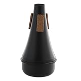 Sordina Muta Tromba, Silenziatore per Strumenti Musicali in Ottone, Leggera Tromba Mute Pratica, Nero Silenziamento Tromba Striscia di Sughero