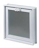 Finestra di ventilazione da inserire in una parete di vetromattoni o muratura | Dimensioni cm 38,4X38,4X8 | Unità di vendita 1 finestra