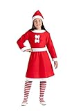 Ciao- Piccola Miss Natale costume travestimento bambina (Taglia unica 5-7 anni)