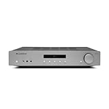 Cambridge Audio AXA35 - Sistema HiFi con amplificatore stereo integrato separato da 35 Watt e preamplificatore con stadio fono incorporato, ingresso Aux frontale e presa per cuffie - Grigio Lunare