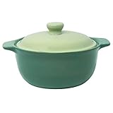 Wald - Pentola con coperchio diametro 24 cm 002-FIA-VER in terra da fiamma colore verde con scatola regalo semplice e riciclabile per rispettare l ambiente, imballo resistente