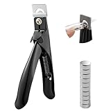 TYFYH Tagliaunghie in Acciaio Inox con 10 magneti, Taglia Tip Unghie Professionale, Cutter Falso Nail Clipper, Nail Clippers Per Unghie Finte in Gel UV, Acrilico Falso Gel Artificiale Manicure Trimmer