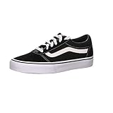 Vans Ward, Sneaker Donna, Suede Canvas Black White, 42 EU