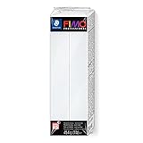 Rayher 34448102 Pasta modellabile termoindurente Fimo Professional, Panetto grande da 454g, colore Bianca