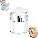 50ML Rotondi Airless Pump Crema Contenitori, Ricaricabile Dispenser Crema Vuoti Barattoli, Plastica Crema per Balsamo Labbra Campione