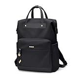 GOLF QUALITY Zaino Porta PC Donna, Zaino PC Portatili con Antifurto, Zaino per Computer da 15.6 Pollici Notebook, Zaino per Laptop, Zaino Impermeabile da Uomo per Scuola, Lavoro Nero