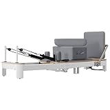 Pilates Reformer Pieghevole, Pilates Reformer Machine Macchina per Allenamento Pilates Imbottita per Resistenza del Corpo Intero, Macchina e Attrezzatura per Pilates per Allenamento in Palestra e Uso