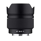 Samyang Obiettivo 12mm F2.0 AF ultra grandangolare con messa a fuoco automatica per Sony E Mount (SYIO12AF-E) nero