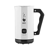 Bialetti Milk Frother Elettrico, Montalatte per Cappuccino, Capacità 150 Ml Cappuccino O 300 Ml Latte Caldo, Bianco