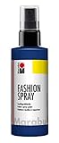 Marabu - Vernice per Stoffa con erogatore Spray, 100 ml, Color Blu Notte