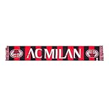 AC Milan Sciarpa Jacquard, Prodotto ufficiale, Rosso/Nero