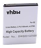 vhbw 1x batteria compatibile con Samsung Galaxy GT-i9101, EK-GC120, GT-i9100, EK-GC110, Camera smartphone cellulare (1100mAh, 3,7V, Li-Ion)