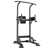 DH FitLife Power Tower Dip Station, Attrezzatura sportiva con barra per trazioni, barre e allenamento della schiena, Stazione di forza, Stazione fitness, Power Rack, Allenamento di forza a casa