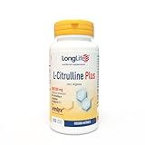 LongLife® L-Citrulline Plus | con L citrullina e L arginina rapporto 1:1 | Ossido nitrico | Energia per lo sport | Mix brevettato Velox™ | 100 capsule vegetali | Senza glutine e vegano