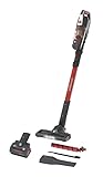 Hoover HF522SFP 011, Scopa Ricaricabile Senza Fili, 290W, 0,45 L, Mini Turbo Spazzola, Autonomia 45 Min, Luce Led, Grigio/Rosso Metallico