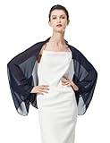 BEAUTELICATE Scialle Coprispalle Elegante Donna Stola Chiffon Cape Estivo per Abito Sposa Damigella Cerimonia Matrimonio Serata