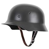 XYLUCKY Riproduzione WW2 German Army M35 Steel Helmet con Fodera in Pelle e Cinturino sottogola