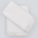 Blumarine Home Collection Coppia asciugamani 1+1 Spa (Bianco)