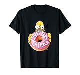 The Simpsons Homer Can t Talk Eating Donut Maglietta