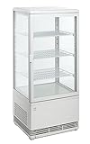 METRO Professional Vetrina refrigerata GGC2078, capacità 78 L, intervallo di temperatura 0-12°C, illuminazione a LED, ideale per gastronomia