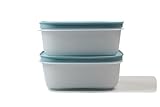 Tupperware P 21735 Contenitore per congelatore, 450 ml, 2 pezzi, bianco e blu, satinato