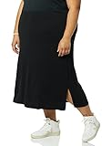 Amazon Essentials Gonna Media in Maglia con Elastico in Vita (Taglie Forti Disponibili) Donna, Nero, M